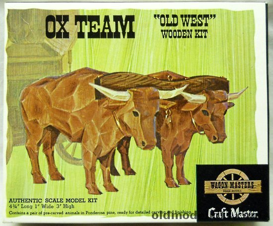 Craft Master Ox Team Old West Kit - For Wagons of the Old West Series, 952-350 plastic model kit